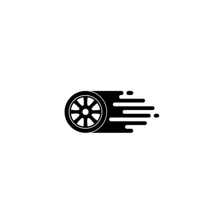Tires service icon.Vector badge with wheel for tire service.のイラスト素材