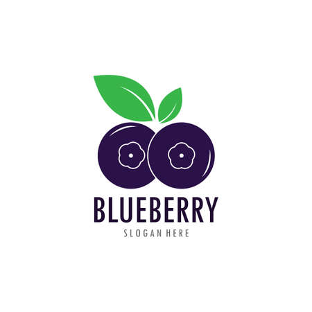 Blueberry  vector template icon illustration designのイラスト素材
