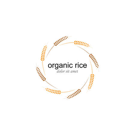 Agriculture wheat Logo Template vector icon designのイラスト素材