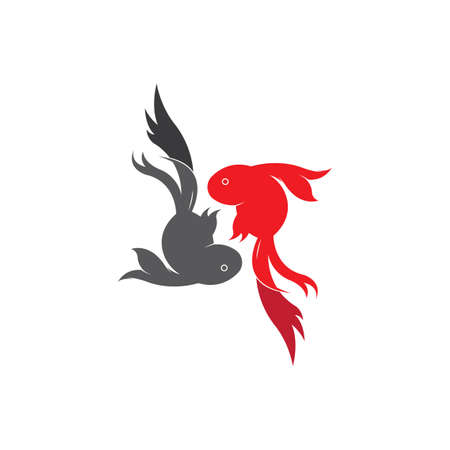 Koi fish logo vector icon templateのイラスト素材