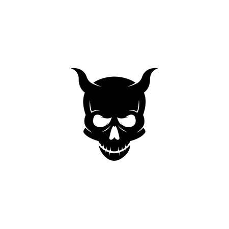 Skull Devil logo vector illustrationのイラスト素材
