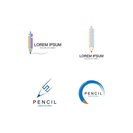 Pencil icon logo design vector templateのイラスト素材