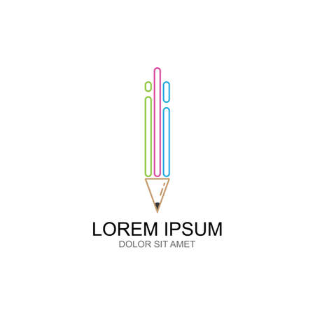 Pencil icon logo design vector templateのイラスト素材