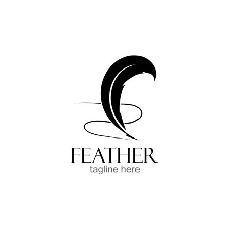 Feather template illustration designのイラスト素材