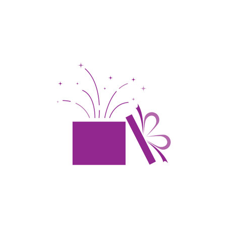Gift Box, gift shop logo icon Vector designのイラスト素材