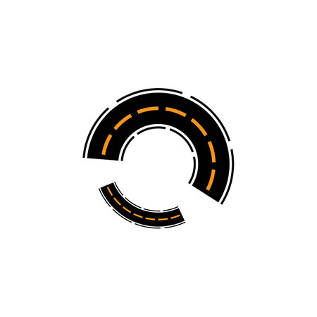 Highway and symbol illustration vector designのイラスト素材