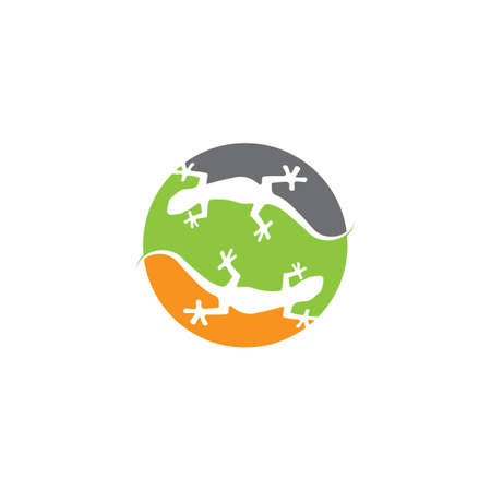 Lizard logo design vector template, Illustration design Lizard, Symbol Iconのイラスト素材