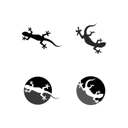 Lizard logo design vector template, Illustration design Lizard, Symbol Iconのイラスト素材
