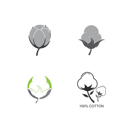 Cotton Template vector symbol natureのイラスト素材