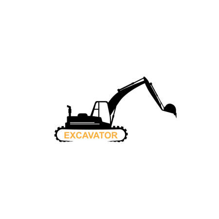 Excavator  illustration vector designのイラスト素材