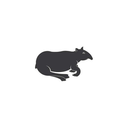 Tapir logo vector template illustration designのイラスト素材