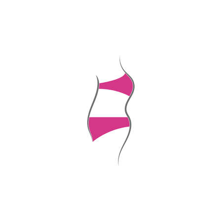 Bikini Logos Vector Template. Swimsuit Logo Design Vectorのイラスト素材