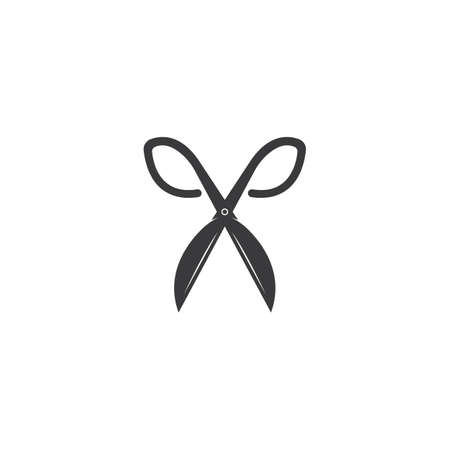 Scissors icon vector illustration. Hairdresser logo symbol.のイラスト素材