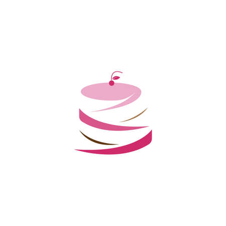 cake bakery logo design ilustrationのイラスト素材