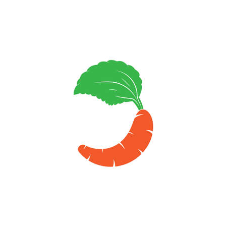 Creative and modern sweet carrot for fruit, vegetable and restaurant design vectorのイラスト素材