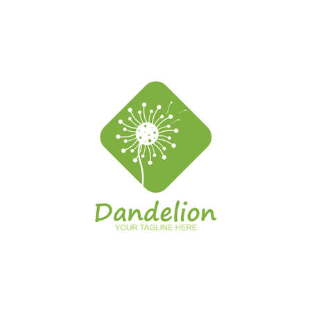 Dandelion flower logo vector templateのイラスト素材