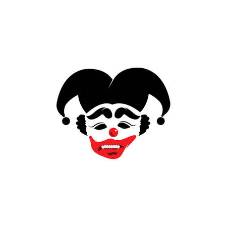 Clown character ilustration vectorのイラスト素材
