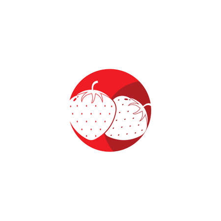 Strawberry logo template vector iconのイラスト素材