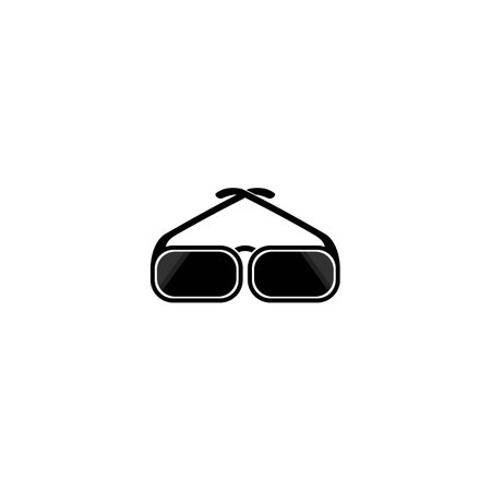 glasses icon Vector templateのイラスト素材