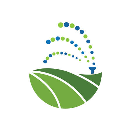Irrigation logo design vector. Icon Symbol. Template Illustrationのイラスト素材