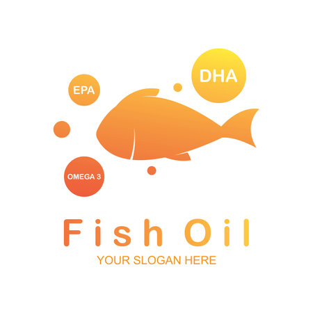 Fish oil logo vector illustrationのイラスト素材