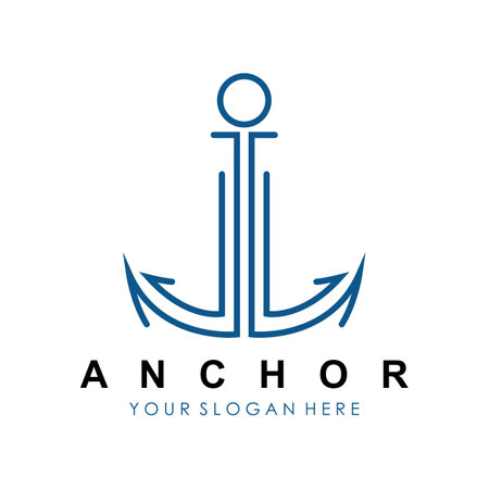 Anchor logo illustration templateのイラスト素材