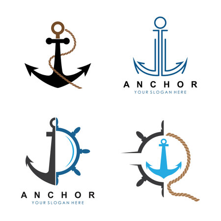 Anchor logo illustration templateのイラスト素材