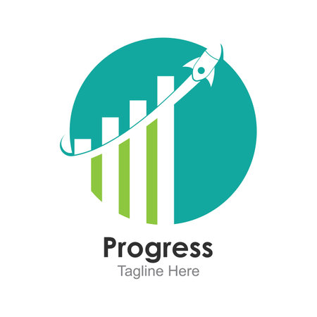 Rocket progress logo vectorのイラスト素材