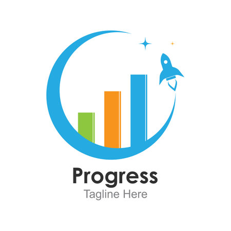 Rocket progress logo vectorのイラスト素材