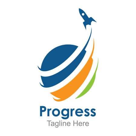 Rocket progress logo vectorのイラスト素材