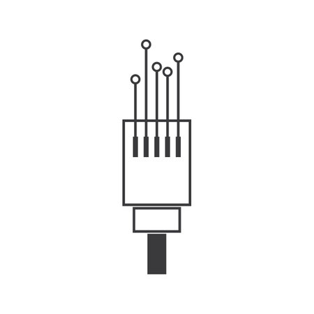 Viber optic cable icon vectorのイラスト素材
