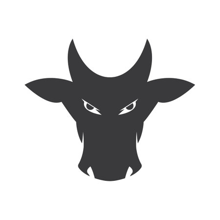 Cow Logo Template vector iconのイラスト素材