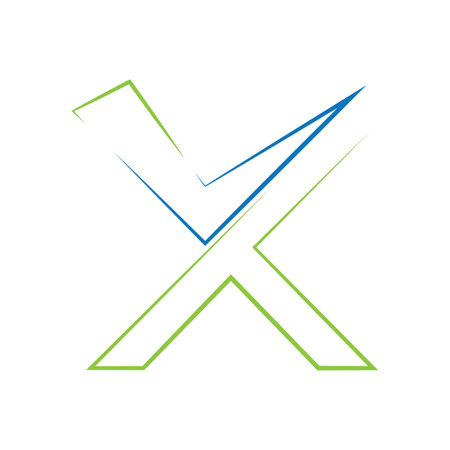 letter X logo vectorのイラスト素材