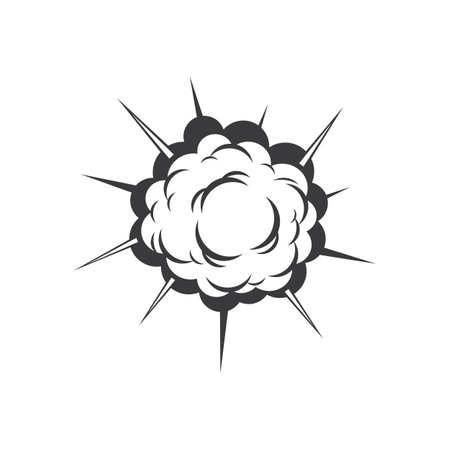 energy explosion effect and blast logo vectorのイラスト素材