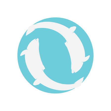 Salmon, fish and fishing, logo templateのイラスト素材