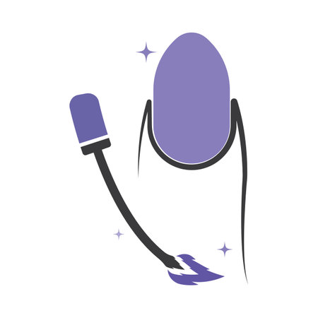 Nail polish or nail salon logo design templateのイラスト素材