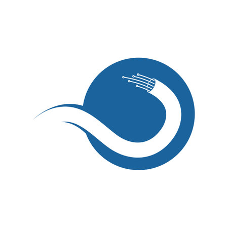 Viber optic cable icon vectorのイラスト素材