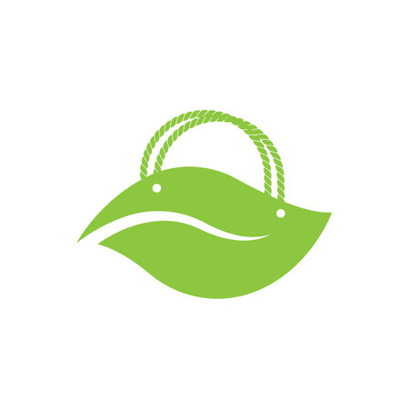Eco Shop Logo Design Eco Bag Logo vectorのイラスト素材