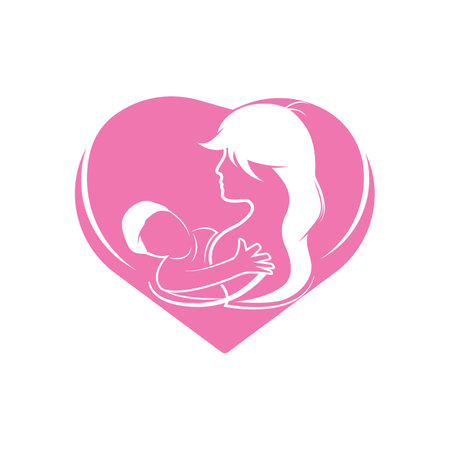 Happy Mothers Day logo vector illustration designのイラスト素材