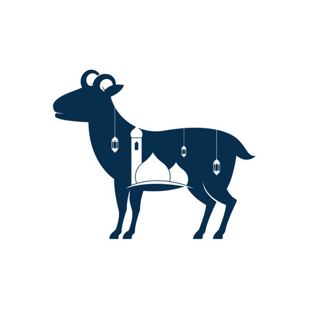 Eid al Adha logo Vector templateのイラスト素材