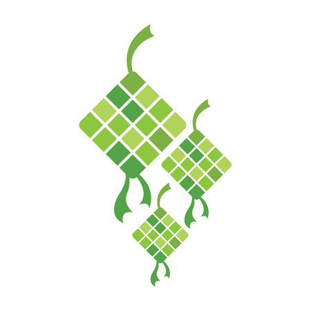 Ketupat or rice dumpling asian designのイラスト素材