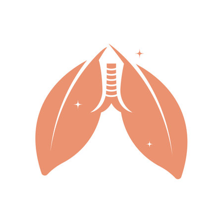Lungs logo design vector templateのイラスト素材