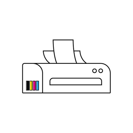 printer logo vector illustration design template
