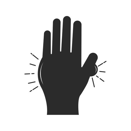 Skin rash, insect bites allergy reaction. irritation on hand logoのイラスト素材