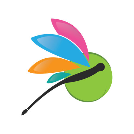 Dragonfly logo template vector icon illustration designのイラスト素材