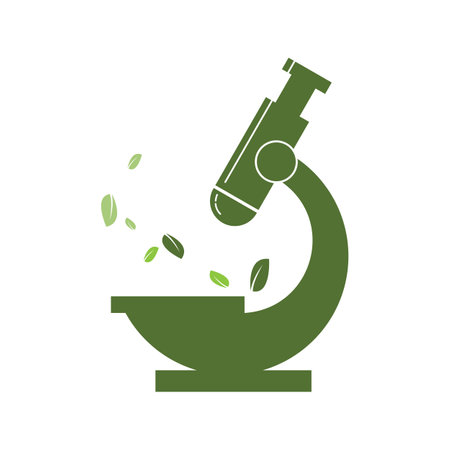 Microscope logo vector design template