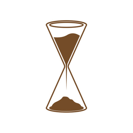 Hourglass timer icon in trendy flat design. Vector illustration
