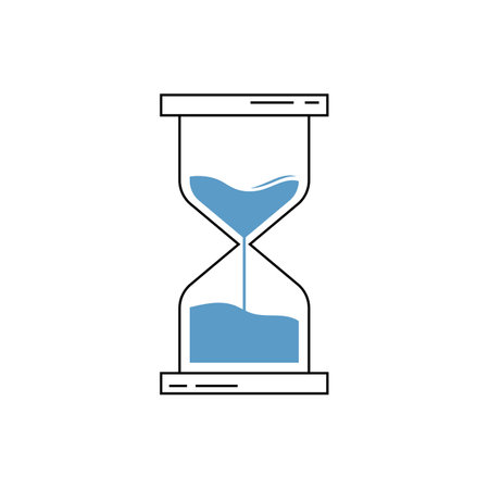 Hourglass timer icon in trendy flat design. Vector illustrationのイラスト素材