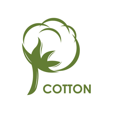 Cotton Logo Template vector symbol natureのイラスト素材