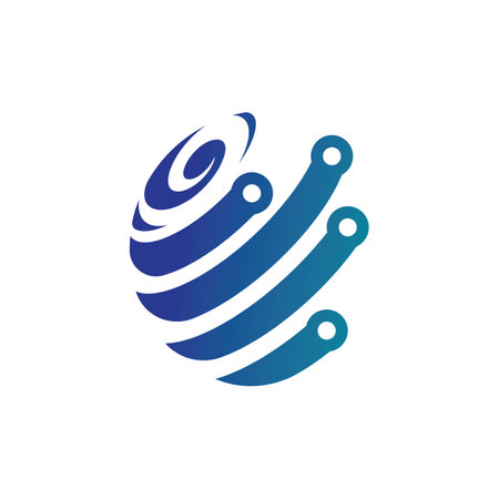Global technology logo vector templateのイラスト素材